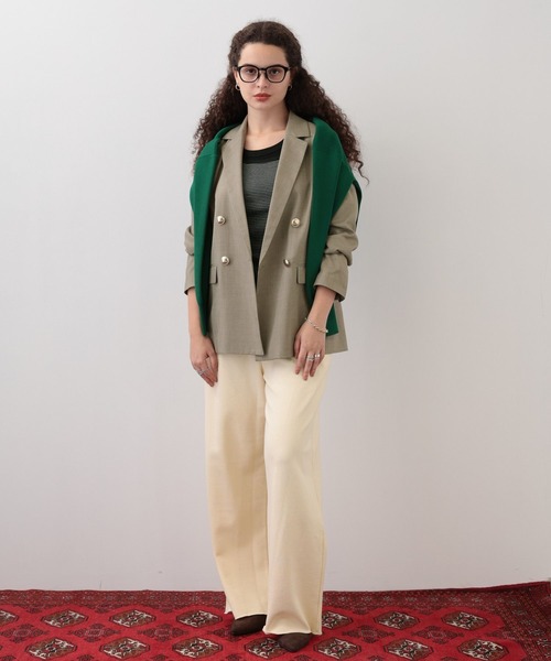 saloon(サルーン)の「SALOON(サルーン)/スウェットワイドパンツ【手洗い可】(スウェットパンツ・レディース・チャコールグレー/ライトグレー/アイボリー・FREE)」の9枚目の写真