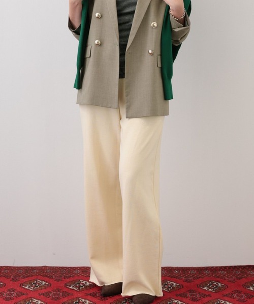 saloon(サルーン)の「SALOON(サルーン)/スウェットワイドパンツ【手洗い可】(スウェットパンツ・レディース・チャコールグレー/ライトグレー/アイボリー・FREE)」の11枚目の写真