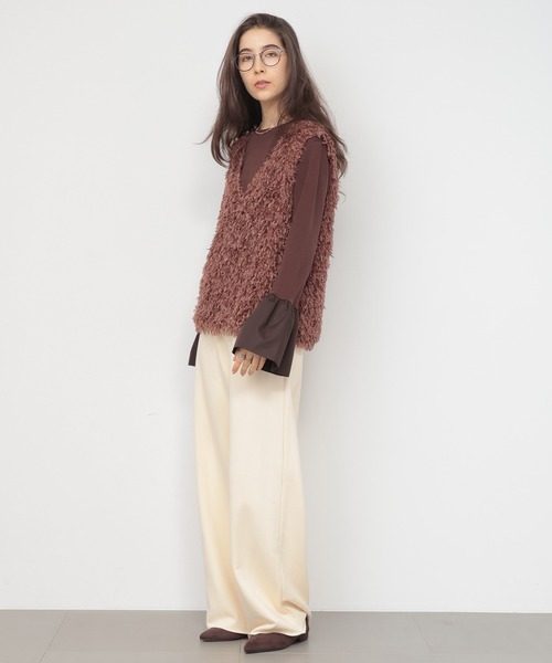 saloon(サルーン)の「SALOON(サルーン)/スウェットワイドパンツ【手洗い可】(スウェットパンツ・レディース・チャコールグレー/ライトグレー/アイボリー・FREE)」の18枚目の写真