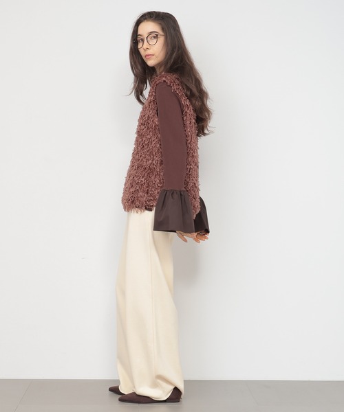 saloon(サルーン)の「SALOON(サルーン)/スウェットワイドパンツ【手洗い可】(スウェットパンツ・レディース・チャコールグレー/ライトグレー/アイボリー・FREE)」の19枚目の写真