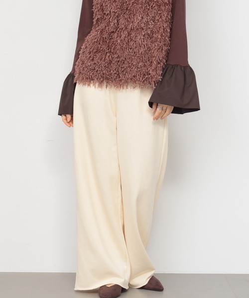 saloon(サルーン)の「SALOON(サルーン)/スウェットワイドパンツ【手洗い可】(スウェットパンツ・レディース・チャコールグレー/ライトグレー/アイボリー・FREE)」の20枚目の写真