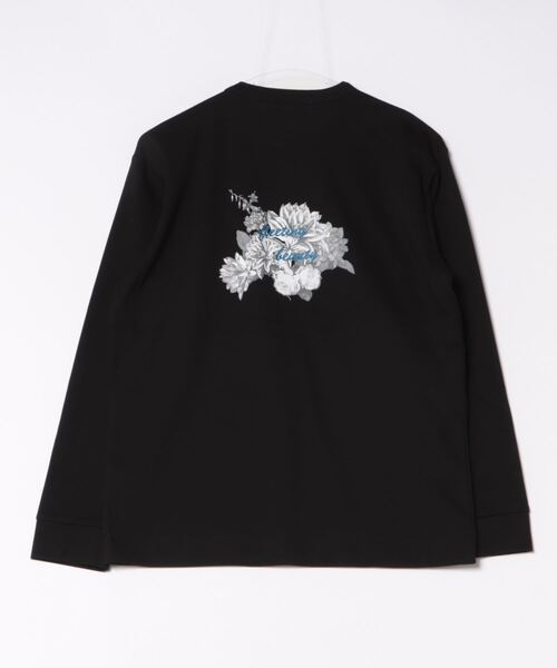 UNION STATION(ユニオンステーション)の「【春夏秋冬】ナイトクイーン / 月下美人 総柄プリントロンT(Tシャツ/カットソー・メンズ・ホワイト/ブラック・M/L/LL)」の3枚目の写真
