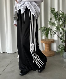 ラインリボンワイドトラックパンツ