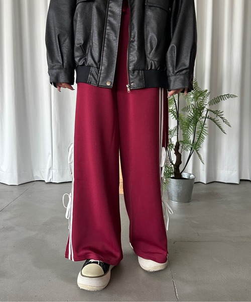 kutir(クティール)の「ラインリボンワイドトラックパンツ(その他パンツ・レディース・ブラック/ボルドー/ブルー・LARGE/MEDIUM)」の21枚目の写真