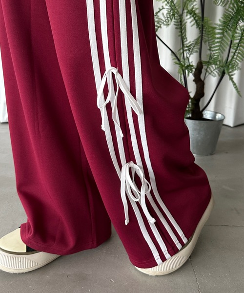 kutir(クティール)の「ラインリボンワイドトラックパンツ(その他パンツ・レディース・ブラック/ボルドー/ブルー・LARGE/MEDIUM)」の11枚目の写真