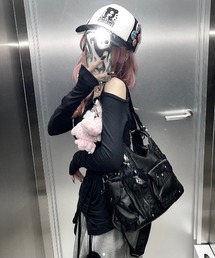 Never mind the XU / Chikashitsu+（ネバーマインド ザ エックスユー / チカシツプラス）の「【nmtc+】2way coating pocket shoulder bag / 【エヌエムティーシープラス】ツーウェイコーティングポケットショルダーバッグ＜着用動画あり＞（ショルダーバッグ）」