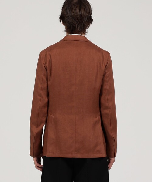 セール】TAGLIATORE リネン シングルブレステッド2Bジャケット（ダウン