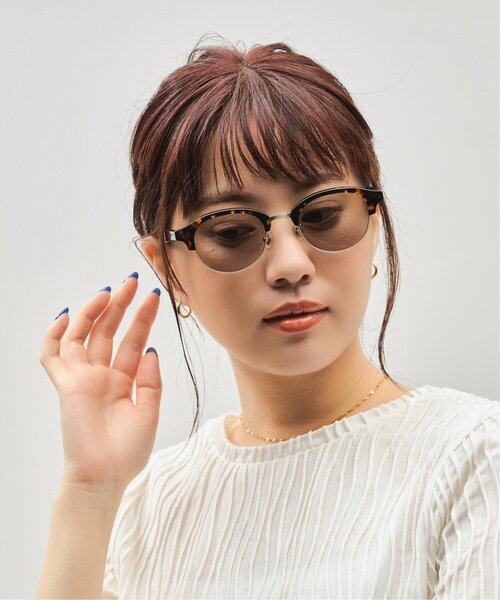 Knuth Marf（クヌースマーフ）の「Zoff｜Knuth Marf ボストン型 サングラス｜クヌースマーフ｜カラーレンズ｜ UVカット 紫外線対策｜ユニセックス｜スタイリッシュ｜高級感｜サーモント型（サングラス・レディース・ブラウン系その他2・FREE）」の16枚目の写真