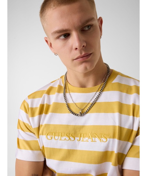 GUESS JEANS Ss Cn Reg Striped Yd Tee 半袖 Tシャツ | GUESS(ゲス