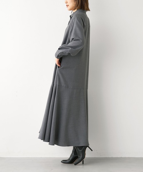 MICA&DEAL(マイカ&ディール)の「ヘムフレアワンピース(ワンピース・レディース・グレー/ライトベージュ/ブラック・FREE)」の18枚目の写真