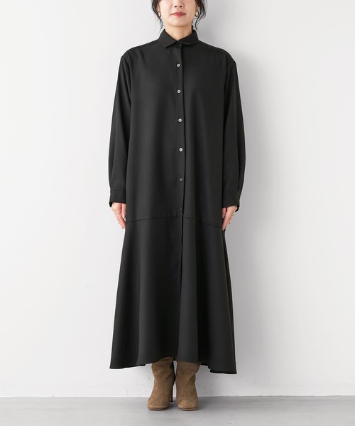 MICA&DEAL(マイカ&ディール)の「ヘムフレアワンピース(ワンピース・レディース・グレー/ライトベージュ/ブラック・FREE)」の8枚目の写真