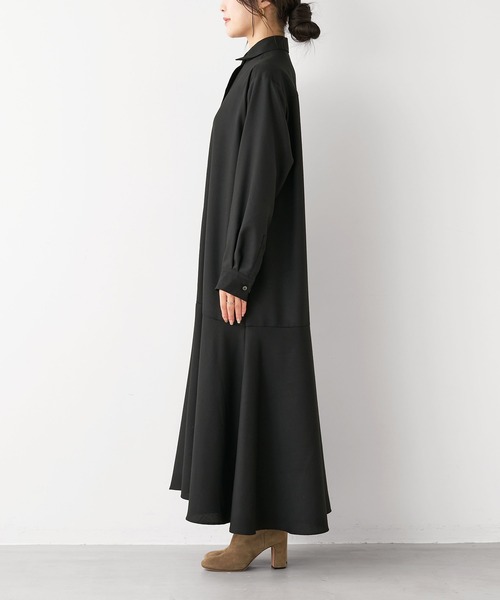 MICA&DEAL(マイカ&ディール)の「ヘムフレアワンピース(ワンピース・レディース・グレー/ライトベージュ/ブラック・FREE)」の9枚目の写真