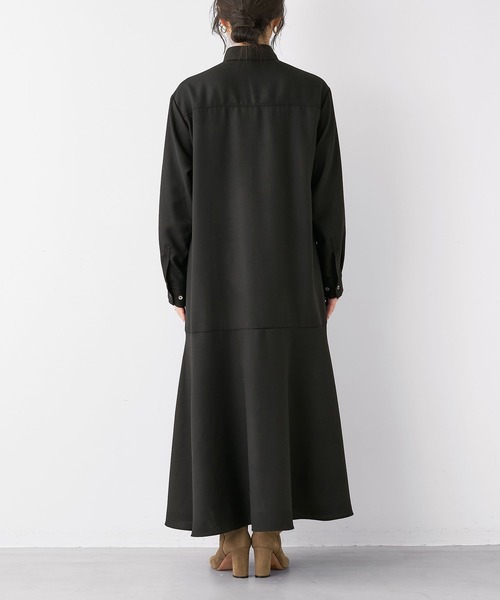 MICA&DEAL(マイカ&ディール)の「ヘムフレアワンピース(ワンピース・レディース・グレー/ライトベージュ/ブラック・FREE)」の10枚目の写真