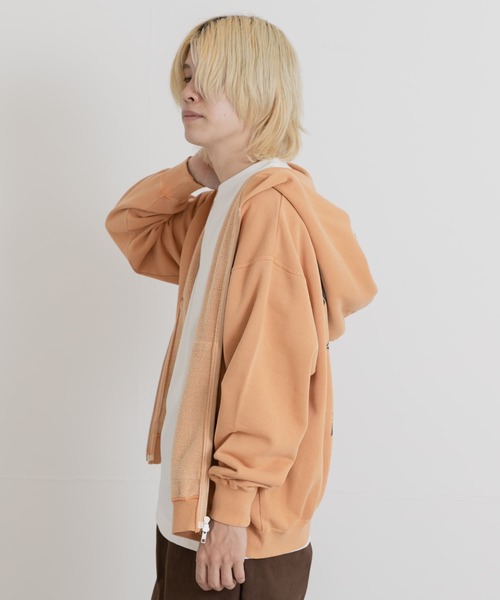 PARKS PROJECT(パークスプロジェクト)の「PARKS PROJECT T/C SWEAT DEER ZIP-UP(パーカー・メンズ・オレンジ/チャコールグレー・MEDIUM/LARGE)」の5枚目の写真