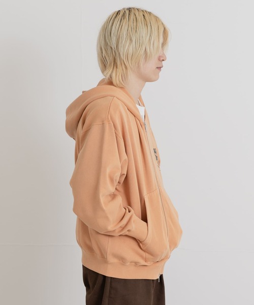 PARKS PROJECT(パークスプロジェクト)の「PARKS PROJECT T/C SWEAT DEER ZIP-UP(パーカー・メンズ・オレンジ/チャコールグレー・MEDIUM/LARGE)」の7枚目の写真