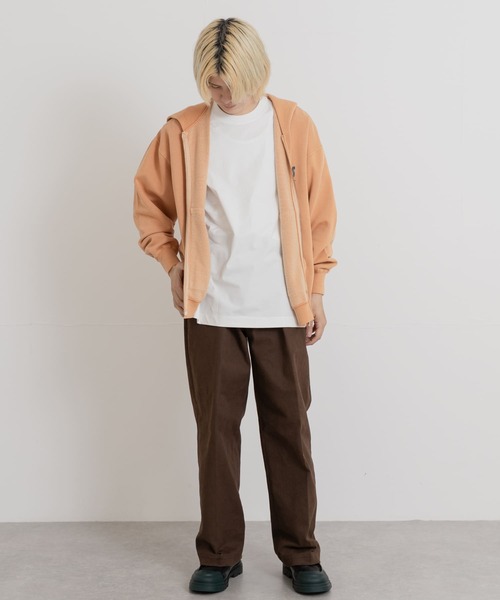 PARKS PROJECT(パークスプロジェクト)の「PARKS PROJECT T/C SWEAT DEER ZIP-UP(パーカー・メンズ・オレンジ/チャコールグレー・MEDIUM/LARGE)」の9枚目の写真