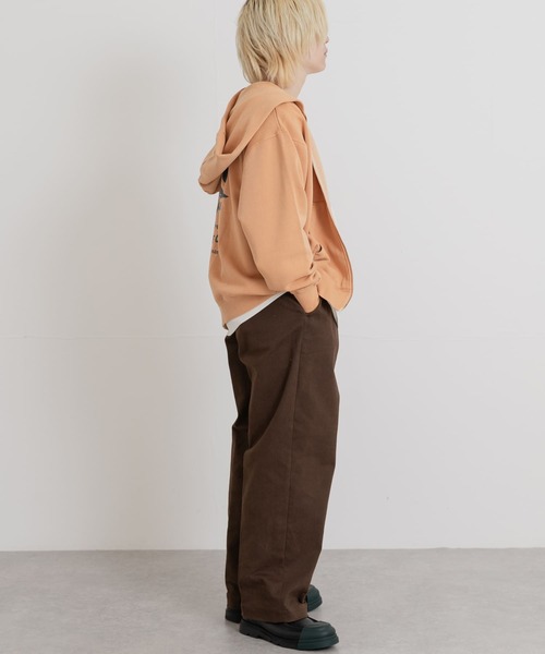 PARKS PROJECT(パークスプロジェクト)の「PARKS PROJECT T/C SWEAT DEER ZIP-UP(パーカー・メンズ・オレンジ/チャコールグレー・MEDIUM/LARGE)」の10枚目の写真