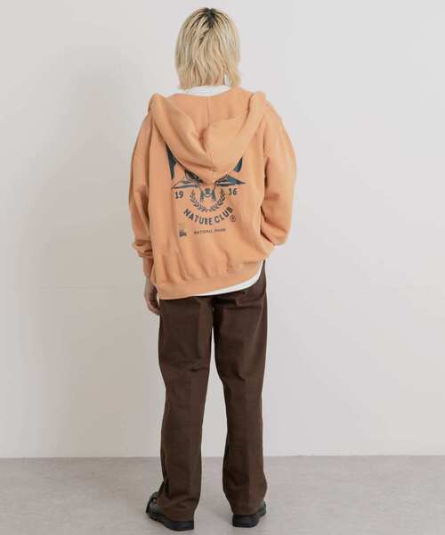 PARKS PROJECT(パークスプロジェクト)の「PARKS PROJECT T/C SWEAT DEER ZIP-UP(パーカー・メンズ・オレンジ/チャコールグレー・MEDIUM/LARGE)」の11枚目の写真