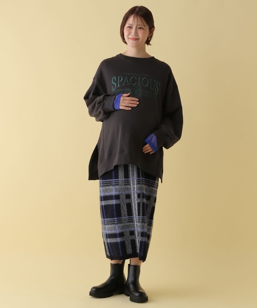 LEPSIM（レプシィム）の「【産前・産後対応】マタニティ／チェック柄スカート　149043（マタニティウェア/グッズ・レディース・ブラック系その他/ブラウン系その他・FREE）」の20枚目の写真