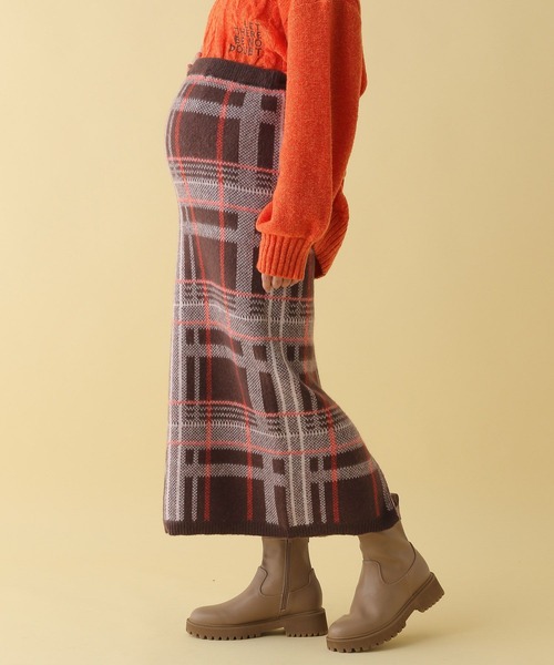 LEPSIM（レプシィム）の「【産前・産後対応】マタニティ／チェック柄スカート　149043（マタニティウェア/グッズ・レディース・ブラック系その他/ブラウン系その他・FREE）」の18枚目の写真