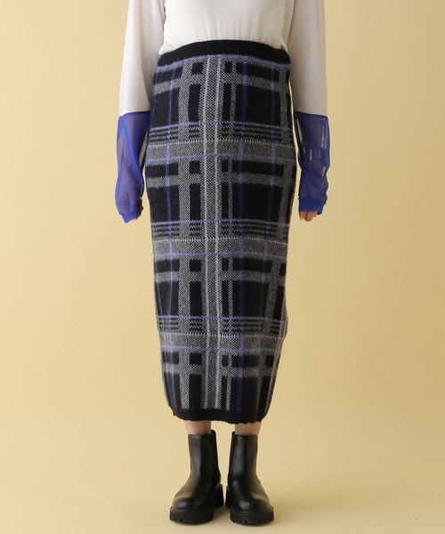 LEPSIM（レプシィム）の「【産前・産後対応】マタニティ／チェック柄スカート　149043（マタニティウェア/グッズ・レディース・ブラック系その他/ブラウン系その他・FREE）」の12枚目の写真