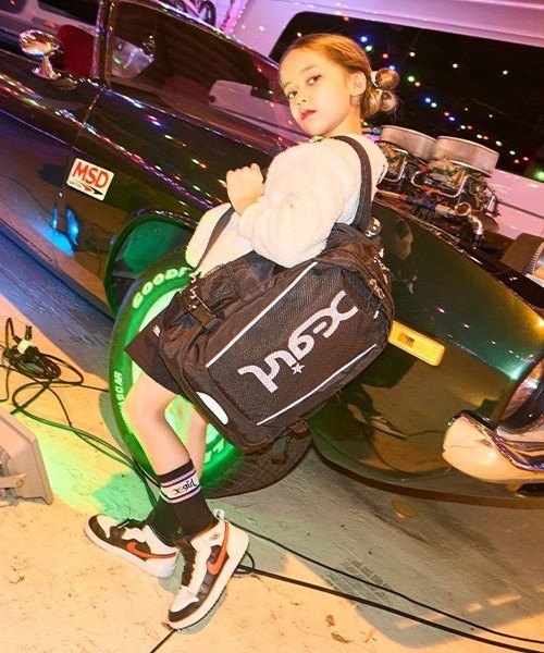 X-girl Stages（エックスガールステージス）の「メッシュロゴバックパック（バックパック/リュック・キッズ・アイボリー/ブラック・FREE）」の4枚目の写真