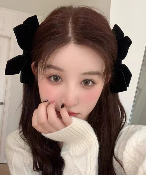 Nia(ニア)の「Nia(ニア)/2set BIGリボンヘアピン(ヘアピン・レディース・レッド/ブラック・FREE)」の2枚目の写真