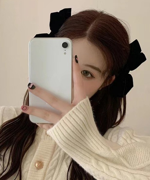 Nia(ニア)の「Nia(ニア)/2set BIGリボンヘアピン(ヘアピン・レディース・レッド/ブラック・FREE)」の6枚目の写真