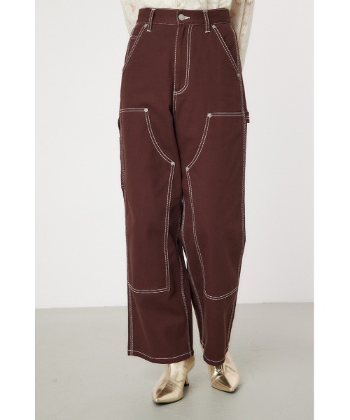 RODEO CROWNS WIDE BOWL（ロデオクラウンズワイドボウル）の「DOUBLE KNEE ペインターパンツ（その他パンツ・レディース・ブラウン/レッド/ブルー/ブラック・SMALL/MEDIUM）」の5枚目の写真