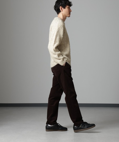 NANO universe（ナノユニバース）の「ウールミックスブークレニット（ニット/セーター・メンズ・アイボリー/ブラウン/グリーン/バーガンディー・S/M/L）」の11枚目の写真