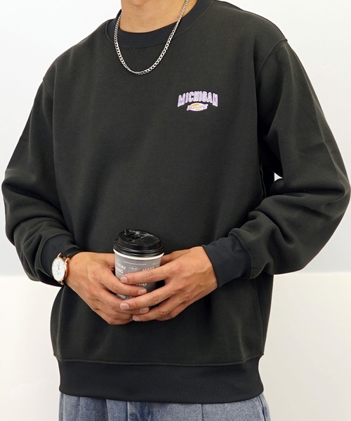 Burner（バーナー）の「【GROOVY STORE】アメカジ裏起毛スウェットクルー（スウェット・メンズ・スミクロ/モカ/ホワイト/杢グレー/ダークグリーン/ブルーパープル/ライトブラック/ネイビー/ブラック/ブルー系その他2/ホワイト×グレー/ブルー・LL/M/L）」の4枚目の写真