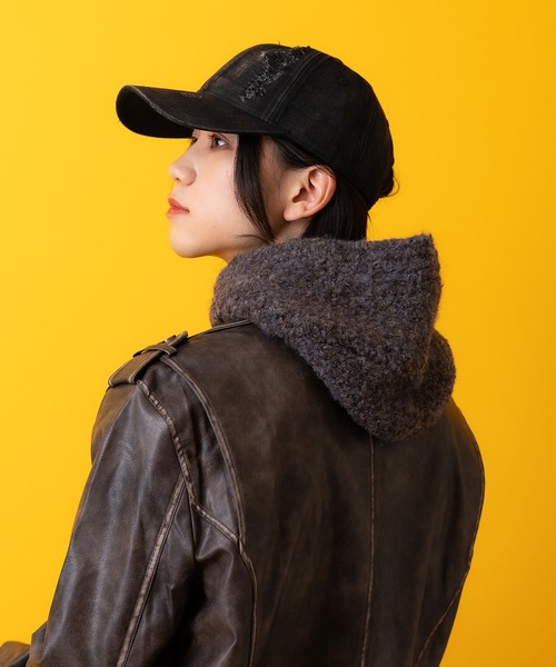 an meets zakka（アンミツザッカ）の「an meets zakka モコモコ起毛ニットフード帽（ニットキャップ/ビーニー・レディース・グレー/ブラック/アイボリー/ブラウン・ONESIZE）」の11枚目の写真