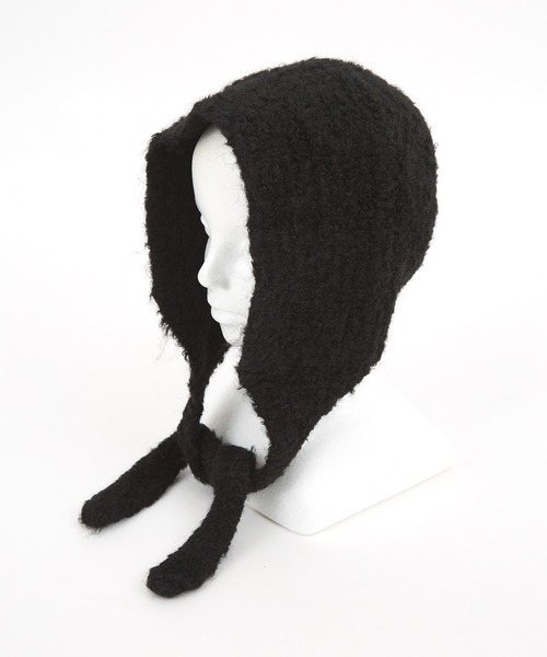 an meets zakka（アンミツザッカ）の「an meets zakka モコモコ起毛ニットフード帽（ニットキャップ/ビーニー・レディース・グレー/ブラック/アイボリー/ブラウン・ONESIZE）」の19枚目の写真