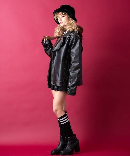 an meets zakka（アンミツザッカ）の「an meets zakka モコモコ起毛ニットフード帽（ニットキャップ/ビーニー・レディース・グレー/ブラック/アイボリー/ブラウン・ONESIZE）」の15枚目の写真