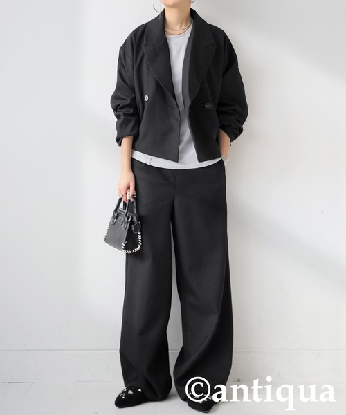 antiqua(アンティカ)の「アシメベルトパンツ(その他パンツ・レディース・ブラック/チャコールグレー・LARGE/MEDIUM)」の5枚目の写真