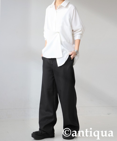 antiqua(アンティカ)の「アシメベルトパンツ(その他パンツ・レディース・ブラック/チャコールグレー・LARGE/MEDIUM)」の6枚目の写真