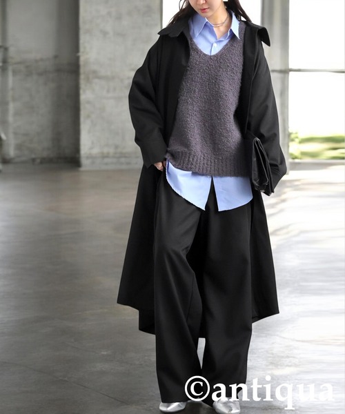 antiqua(アンティカ)の「アシメベルトパンツ(その他パンツ・レディース・ブラック/チャコールグレー・LARGE/MEDIUM)」の7枚目の写真