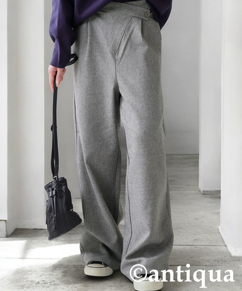 antiqua(アンティカ)の「アシメベルトパンツ(その他パンツ・レディース・ブラック/チャコールグレー・LARGE/MEDIUM)」の9枚目の写真