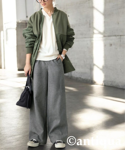 antiqua(アンティカ)の「アシメベルトパンツ(その他パンツ・レディース・ブラック/チャコールグレー・LARGE/MEDIUM)」の12枚目の写真