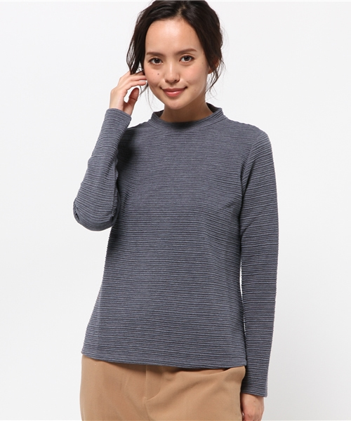 OUTLET(アウトレット)の「【Sheta】スタンドカラーカットソー(Tシャツ/カットソー・レディース・グレー/オフホワイト/ブラック・FREE)」の3枚目の写真