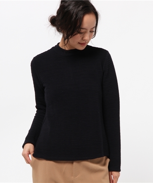 OUTLET(アウトレット)の「【Sheta】スタンドカラーカットソー(Tシャツ/カットソー・レディース・グレー/オフホワイト/ブラック・FREE)」の1枚目の写真
