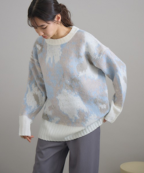 【セール】【Pillini/ピリーニ】ニュアンスジャカードニットプルオーバー（ニット/セーター）｜KATHARINE ROSS（キャサリンロス） 4,594円