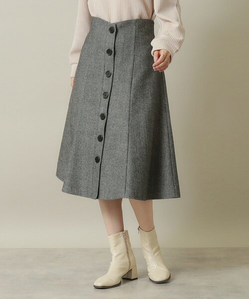 ITS'DEMO（イッツデモ）の「◆【後ろウエストゴム／手洗い可】ヘリンボーンスカート（スカート・レディース・ブラック系1/グレー系/グレー系1・00）」の12枚目の写真