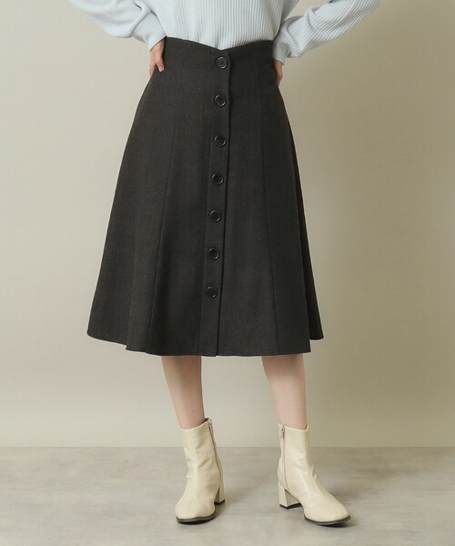 ITS'DEMO（イッツデモ）の「◆【後ろウエストゴム／手洗い可】ヘリンボーンスカート（スカート・レディース・ブラック系1/グレー系/グレー系1・00）」の16枚目の写真