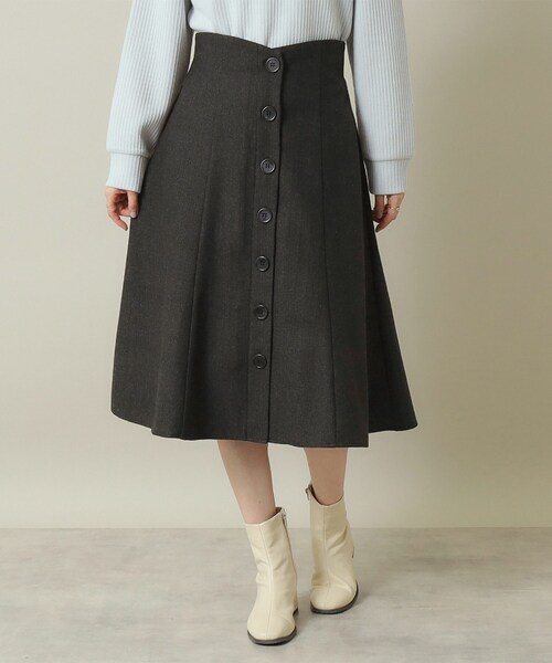ITS'DEMO（イッツデモ）の「◆【後ろウエストゴム／手洗い可】ヘリンボーンスカート（スカート・レディース・ブラック系1/グレー系/グレー系1・00）」の7枚目の写真