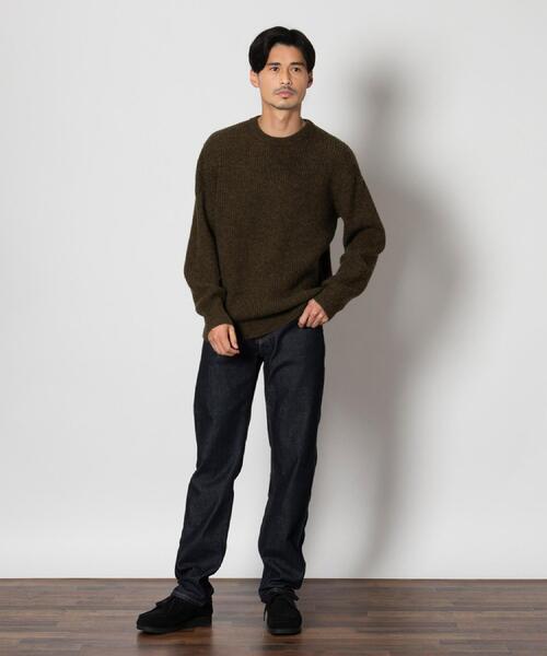 BACK NUMBER(バックナンバー)の「BACK NUMBER(バックナンバー)「BritishWool」l畔編みクルーネックニット(ニット/セーター・メンズ・ブラウン/ブラック/オフホワイト/ネイビー・M/L/XL)」の14枚目の写真