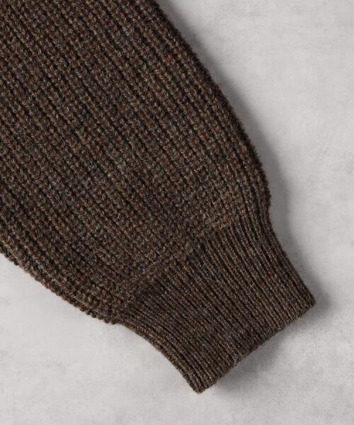 BACK NUMBER(バックナンバー)の「BACK NUMBER(バックナンバー)「BritishWool」l畔編みクルーネックニット(ニット/セーター・メンズ・ブラウン/ブラック/オフホワイト/ネイビー・M/L/XL)」の11枚目の写真