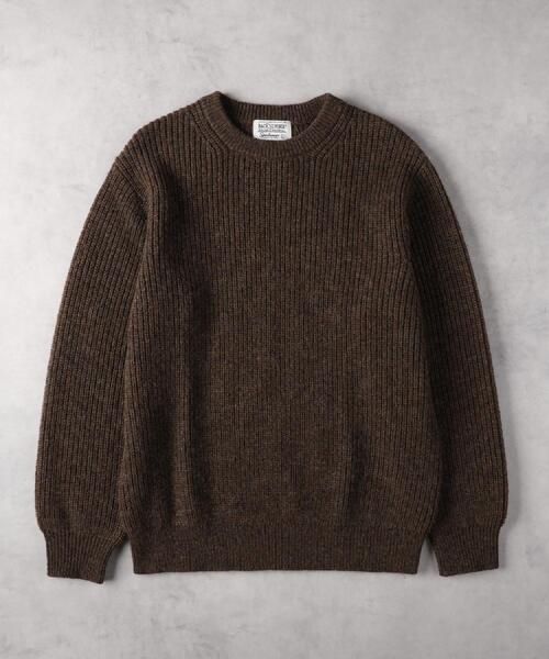 BACK NUMBER(バックナンバー)の「BACK NUMBER(バックナンバー)「BritishWool」l畔編みクルーネックニット(ニット/セーター・メンズ・ブラウン/ブラック/オフホワイト/ネイビー・M/L/XL)」の8枚目の写真
