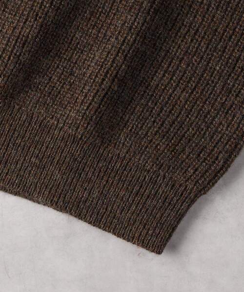 BACK NUMBER(バックナンバー)の「BACK NUMBER(バックナンバー)「BritishWool」l畔編みクルーネックニット(ニット/セーター・メンズ・ブラウン/ブラック/オフホワイト/ネイビー・M/L/XL)」の7枚目の写真