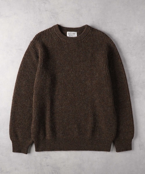 BACK NUMBER(バックナンバー)の「【BACK NUMBER】BritishWool 畔編みクルーネックニット(ニット/セーター・メンズ・ブラウン/ブラック/オフホワイト/ネイビー・M/L/XL)」の13枚目の写真